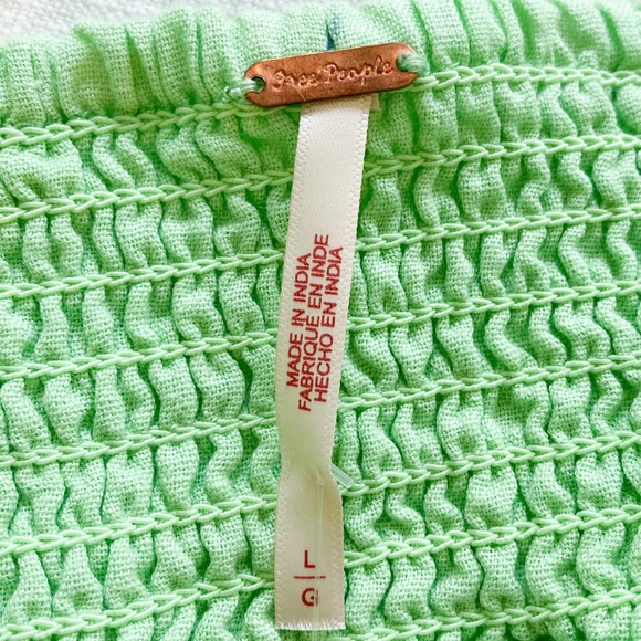 NWT Free People Women’s Cross Of Sunlight Mini Lime Dress Size Large - Picture 10 of 12